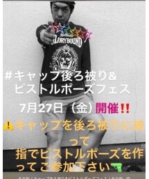 キャップ後ろ被り&ピストルポーズフェス | 帽子
