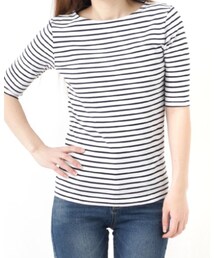 Honeys | 五分袖ボーダー(Tシャツ/カットソー)