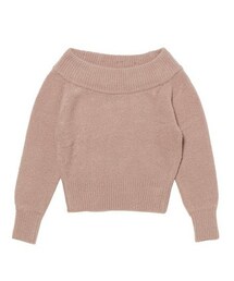 an another angelus | バックリボンオフショルダー長袖ニットプルオーバー(ニット/セーター)