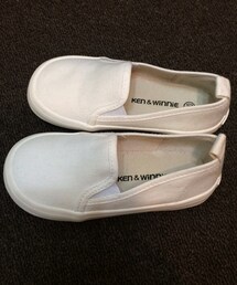 ヒラキ | 白キャンバススリッポン(スニーカー)