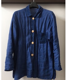VINTAGE | Used・インディゴ染リネンシャツ(シャツ/ブラウス)
