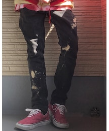 Levi's | Levi's/Used/COBICOBI Levi's505BRACK ブリーチジョッパーズリメイク (デニムパンツ)