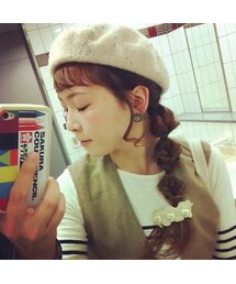 ベレー帽。(ハンチング/ベレー帽)