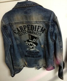 BLACK FLAMEのスカルデニムジャケット(デニムジャケット)