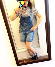 オーバーオール(ハーフ丈)(サロペット/オーバーオール)