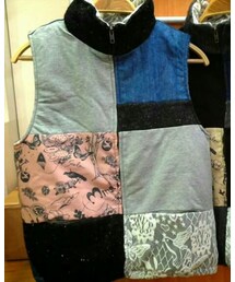 ScoLar | 異素材切り替えベスト(ベスト)