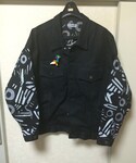 ROCKERS NYC | native print dolman sleeve big denim jacket(Denim jacket)