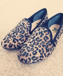 ブランド不明 | ヒョウ柄フラットシューズ(パンプス)