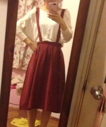 no brand | My favorite skirt is wind red!(スカート)