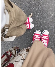 👩‍👦 | ベージュ×赤(その他)
