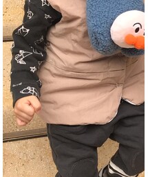 米白色雙面鋪棉背心 | ダウンベスト