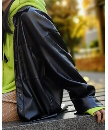 ZARA | フェイクレザーシャツ(シャツ/ブラウス)