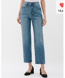 GU | ハイウエストストレートデニム(パンツ)