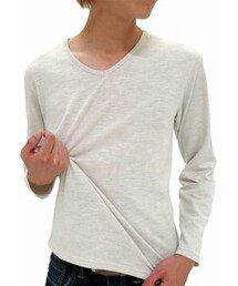 Marukawa JEANS POWER JEANS VALUE | Tシャツ Vネック キナリ(Tシャツ/カットソー)