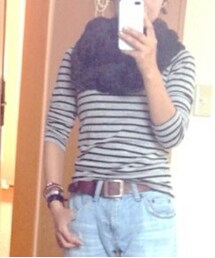 BACK NUMBER | グレーボーダーT(Tシャツ/カットソー)