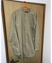 Sputnik | バンドカラーロングシャツ ベージュ(シャツ/ブラウス)