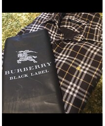 BURBERRY BLACK LABEL | バーバリーブラックレーベル チェックガーゼシャツ ダークブラウン(シャツ/ブラウス)