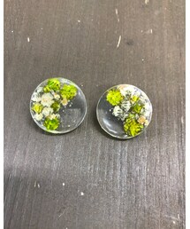 レジン×ドライフラワー  ピアス♪♪ | ピアス（両耳用）