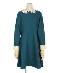 F i.n.t | カットワーククレリック長袖ワンピース(ワンピース)