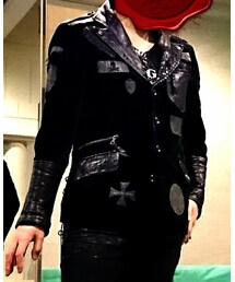 ROEN | ROEN
ベロア×パイソン×レザー切り返しテーラードジャケット(テーラードジャケット)