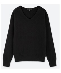 UNIQLO | コットンカシミヤVネックセーター（長袖）(ニット/セーター)
