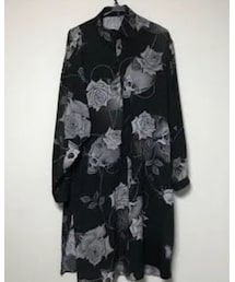 Yohji Yamamoto POUR HOMME | スカルローズ白黒シャツ / 2(シャツ/ブラウス)