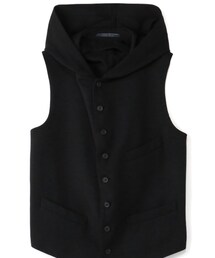 Yohji Yamamoto POUR HOMME | ARMY GABARDINE HOODED BACK OPEN VEST / 3(スーツベスト)