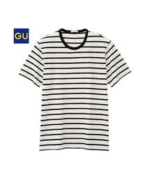 GU | ボーダーＴ（マイクロボーダー・半袖）(トップス)