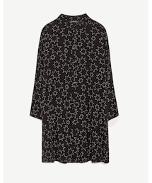 ZARA | 星柄プリント地ワンピース(シャツワンピース)