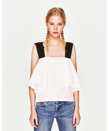 ZARA | フリルデザイントップス(シャツ/ブラウス)