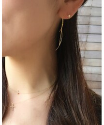 ネックレス&ピアス着用アップ | アクセサリー