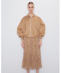 ZARA | スエード風ボンバージャケット Sサイズ キャメル(ブルゾン)