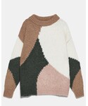 ZARA | カラーブロックセーター(針織衫)