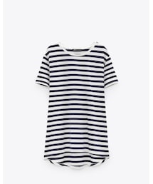 ZARA | ベーシックアシンメトリーTシャツ(Tシャツ/カットソー)