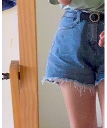 高腰鬚邊牛仔褲 | デニムパンツ