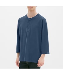 GU | ウォッシュドヘンリーネックＴ(Tシャツ/カットソー)