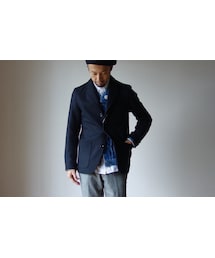 FIDELITY | FIDELITY フィデリティ WOOL MELTON TAILORED JACKET ウールメルトン テーラードジャケット NVY ネイビー(ライダースジャケット)