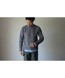 ISLAND KNIT WORKS | ISLAND KNIT WORKS アイランドニットワークス IKW-C-37 WAFFLECREW KNIT ワッフルクルーニット GRY グレー(ニット/セーター)