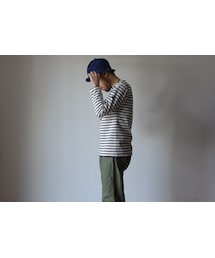 SAINT JAMES | SAINTJAMES セントジェームス OUESSANT ウエッソン ECRU×MARINE 生成り×ネイビー (Tシャツ/カットソー)