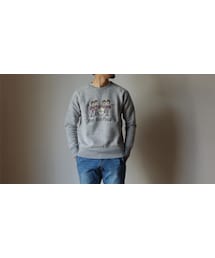 BARNS OUTFITTERS | Barns Outfitters バーンズアウトフィッターズ 吊り編みラグランクルースウェット "THE BIG FOUR" GRY グレー(スウェット)