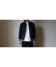 Re made in tokyo japan | Re made in tokyo japan アールーイーメイドイントーキョージャパン RELAX TWILL LIGHT BLOUSON リラックスツイルライトブルゾン ネイビー ¥20,520 税込(ミリタリージャケット)