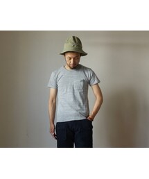 BARNS OUTFITTERS | Barns outfitters バーンズアウトフィッターズ BR-1000 TSURI-AMI SS TEE 吊り天竺クルーネック T GRY グレー(Tシャツ/カットソー)