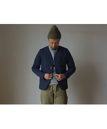 Ordinary fits | Ordinary fits オーディナリーフィッツ OM-T036 ENGINEER JACKET QUILTING エンジニアジャケット キルティング NAVY ネイビー(ノーカラージャケット)