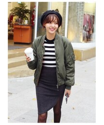 DHOLIC | ミリタリーカラーMA-1(ミリタリージャケット)