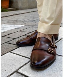 UNIVERSAL LANGUAGE | double monk / loafer -barwick- ¥26,000(ローファー)