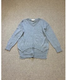 BEAMS | グレーＶネック(ニット/セーター)