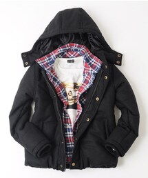 glazos | 
フード付ツイード・中綿ジャケット(ダウンジャケット/コート)