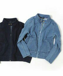 GLAZOS | ニットデニム・スタンドブルゾン(ブルゾン)
