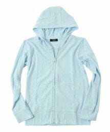 GLAZOS | 天竺ベーシック・薄手ジップアップ長袖パーカー(パーカー)