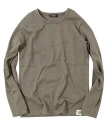 glazos | 生地切り替え長袖Tシャツ(Tシャツ/カットソー)